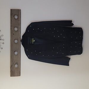 Vintage NWOT Avanti Suede Jacket With Rhinestones SZ LG